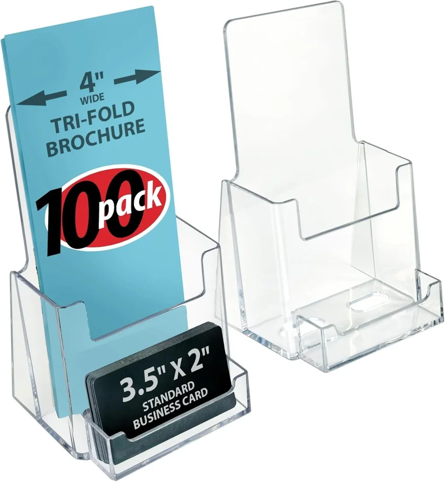 professional business card holder on office desk